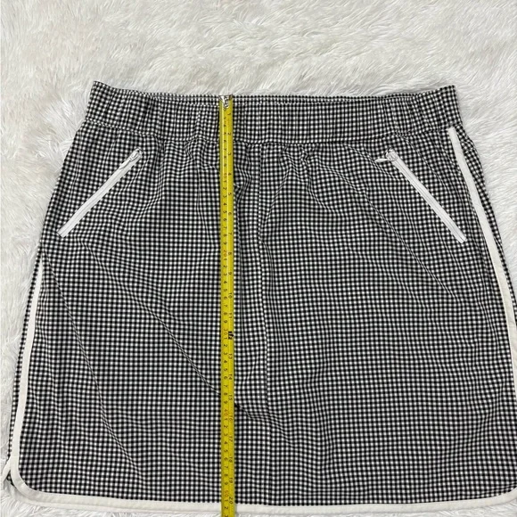 Talbots Black and White Gingham Skirt